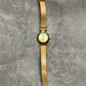 Tan Leather Strap Watch